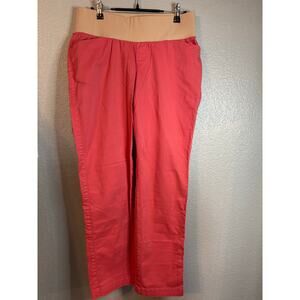 GAP MATERNITY BEST GIRLFRIEND PANTS SIZE 6 ORANGE CORAL STRETCH